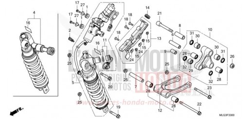 KISSEN, HINTEN CRF1100DN de 2022